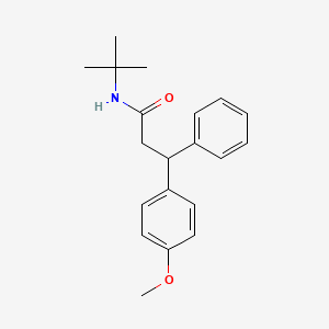 molecular formula C20H25NO2 B3993880 N-tert-butyl-3-(4-methoxyphenyl)-3-phenylpropanamide 