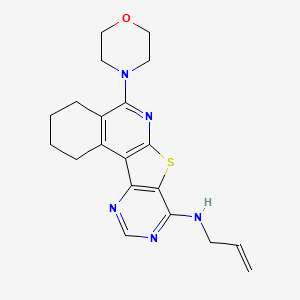 8-morpholin-4-yl-N-prop-2-enyl-11-thia-9,14,16-triazatetracyclo[8.7.0.02,7.012,17]heptadeca-1,7,9,12,14,16-hexaen-13-amine