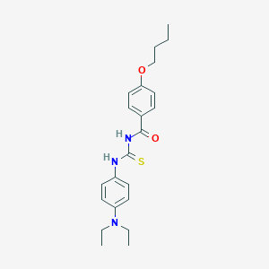 molecular formula C22H29N3O2S B399390 4-butoxy-N-{[4-(diethylamino)phenyl]carbamothioyl}benzamide 