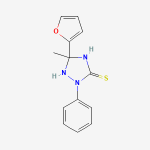 5-(Furan-2-yl)-5-methyl-2-phenyl-1,2,4-triazolidine-3-thione