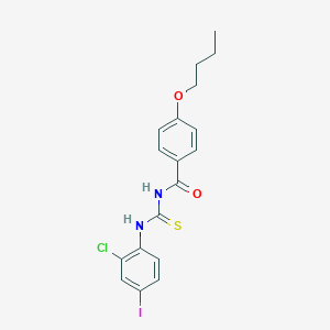 molecular formula C18H18ClIN2O2S B399392 4-butoxy-N-[(2-chloro-4-iodophenyl)carbamothioyl]benzamide 