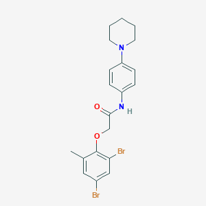 2-(2,4-dibromo-6-methylphenoxy)-N-[4-(piperidin-1-yl)phenyl]acetamide
