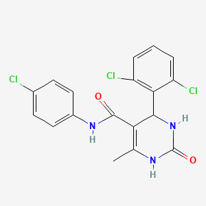 N-(4-chlorophenyl)-4-(2,6-dichlorophenyl)-6-methyl-2-oxo-3,4-dihydro-1H-pyrimidine-5-carboxamide