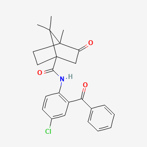 molecular formula C24H24ClNO3 B3994005 N-(2-benzoyl-4-chlorophenyl)-4,7,7-trimethyl-3-oxobicyclo[2.2.1]heptane-1-carboxamide 