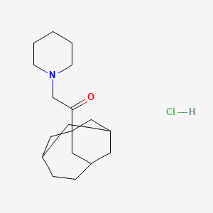 2-Piperidin-1-yl-1-(1-tricyclo[4.3.1.13,8]undecanyl)ethanone;hydrochloride