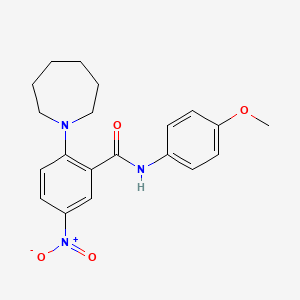 molecular formula C20H23N3O4 B3994023 2-(1-azepanyl)-N-(4-methoxyphenyl)-5-nitrobenzamide 