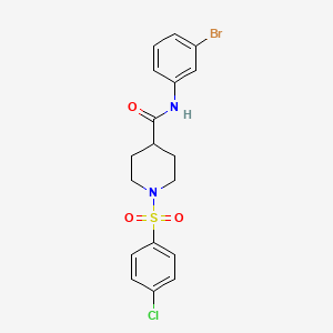 N-(3-bromophenyl)-1-[(4-chlorophenyl)sulfonyl]-4-piperidinecarboxamide