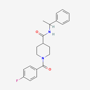 1-(4-fluorobenzoyl)-N-(1-phenylethyl)piperidine-4-carboxamide