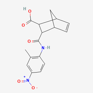 molecular formula C16H16N2O5 B3994059 3-[(2-methyl-4-nitrophenyl)carbamoyl]bicyclo[2.2.1]hept-5-ene-2-carboxylic acid 