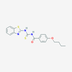 molecular formula C19H19N3O2S2 B399406 N-(1,3-benzothiazol-2-ylcarbamothioyl)-4-butoxybenzamide 