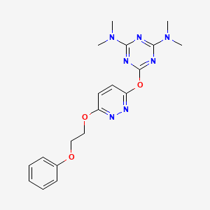 2-N,2-N,4-N,4-N-tetramethyl-6-[6-(2-phenoxyethoxy)pyridazin-3-yl]oxy-1,3,5-triazine-2,4-diamine