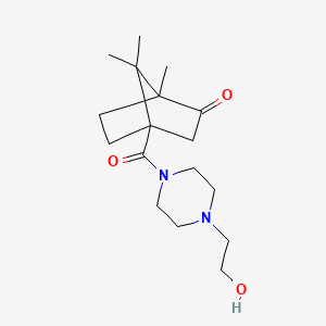 4-{[4-(2-hydroxyethyl)-1-piperazinyl]carbonyl}-1,7,7-trimethylbicyclo[2.2.1]heptan-2-one