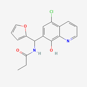 N-[(5-chloro-8-hydroxy-7-quinolinyl)(2-furyl)methyl]propanamide