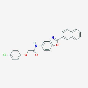 molecular formula C25H17ClN2O3 B399412 2-(4-chlorophenoxy)-N-[2-(naphthalen-2-yl)-1,3-benzoxazol-5-yl]acetamide 