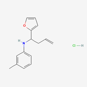 N-[1-(furan-2-yl)but-3-enyl]-3-methylaniline;hydrochloride