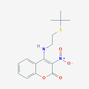 4-{[2-(tert-butylsulfanyl)ethyl]amino}-3-nitro-2H-chromen-2-one