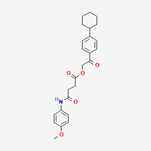 2-(4-cyclohexylphenyl)-2-oxoethyl 4-[(4-methoxyphenyl)amino]-4-oxobutanoate