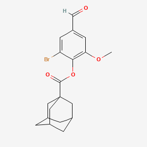 2-Bromo-4-formyl-6-methoxyphenyl adamantane-1-carboxylate