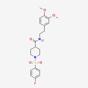 N-[2-(3,4-Dimethoxyphenyl)ethyl]-1-(4-fluorobenzenesulfonyl)piperidine-4-carboxamide