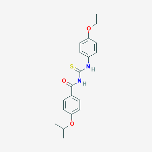 molecular formula C19H22N2O3S B399418 N-[(4-ethoxyphenyl)carbamothioyl]-4-(propan-2-yloxy)benzamide 