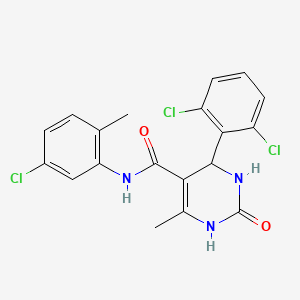 molecular formula C19H16Cl3N3O2 B3994199 N-(5-chloro-2-methylphenyl)-4-(2,6-dichlorophenyl)-6-methyl-2-oxo-3,4-dihydro-1H-pyrimidine-5-carboxamide 