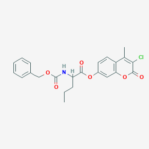 3-chloro-4-methyl-2-oxo-2H-chromen-7-yl N-[(benzyloxy)carbonyl]norvalinate