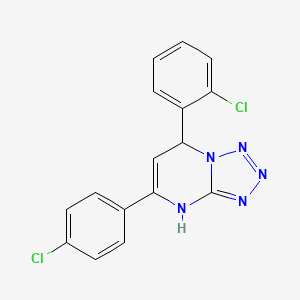 7-(2-CHLOROPHENYL)-5-(4-CHLOROPHENYL)-4H,7H-[1,2,3,4]TETRAZOLO[1,5-A]PYRIMIDINE