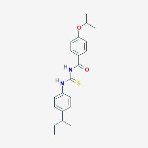 molecular formula C21H26N2O2S B399421 N-{[4-(butan-2-yl)phenyl]carbamothioyl}-4-(propan-2-yloxy)benzamide 