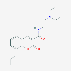 N-[2-(diethylamino)ethyl]-2-oxo-8-prop-2-enylchromene-3-carboxamide