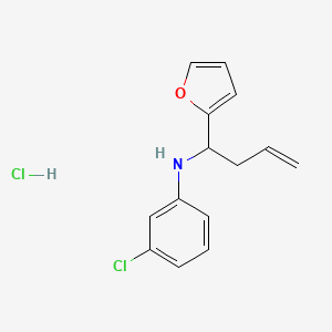 3-chloro-N-[1-(furan-2-yl)but-3-enyl]aniline;hydrochloride