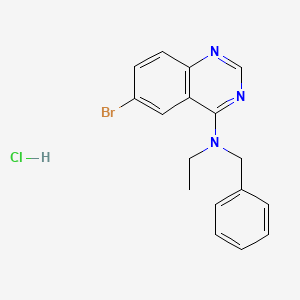 N-benzyl-6-bromo-N-ethylquinazolin-4-amine;hydrochloride