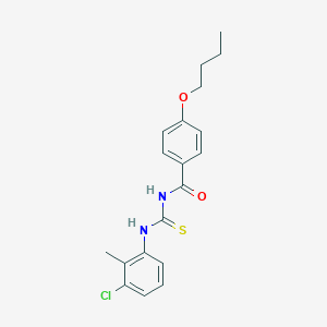 molecular formula C19H21ClN2O2S B399425 4-butoxy-N-[(3-chloro-2-methylphenyl)carbamothioyl]benzamide 