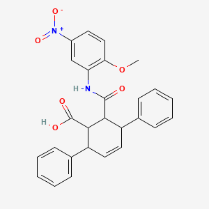 6-{[(2-methoxy-5-nitrophenyl)amino]carbonyl}-2,5-diphenyl-3-cyclohexene-1-carboxylic acid