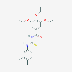 molecular formula C22H28N2O4S B399427 N-[(3,4-dimethylphenyl)carbamothioyl]-3,4,5-triethoxybenzamide 