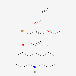 9-[3-Bromo-5-ethoxy-4-(prop-2-EN-1-yloxy)phenyl]-1,2,3,4,5,6,7,8,9,10-decahydroacridine-1,8-dione