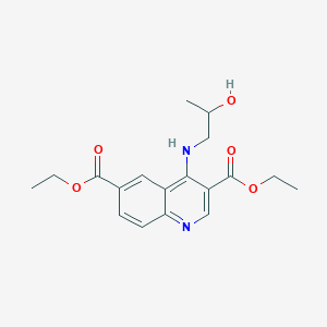 Diethyl 4-[(2-hydroxypropyl)amino]quinoline-3,6-dicarboxylate