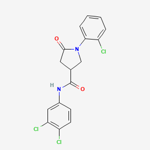 1-(2-chlorophenyl)-N-(3,4-dichlorophenyl)-5-oxo-3-pyrrolidinecarboxamide