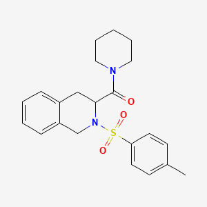 {2-[(4-Methylphenyl)sulfonyl]-1,2,3,4-tetrahydroisoquinolin-3-yl}(piperidin-1-yl)methanone