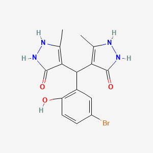 4,4'-[(5-bromo-2-hydroxyphenyl)methylene]bis(3-methyl-1H-pyrazol-5-ol)