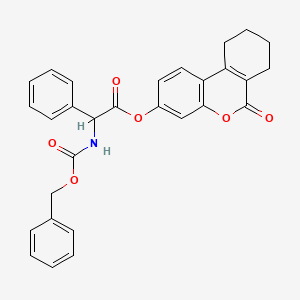 6-oxo-7,8,9,10-tetrahydro-6H-benzo[c]chromen-3-yl {[(benzyloxy)carbonyl]amino}(phenyl)acetate