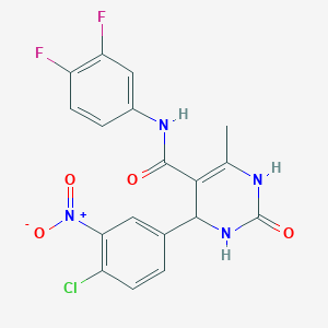 4-(4-chloro-3-nitrophenyl)-N-(3,4-difluorophenyl)-6-methyl-2-oxo-3,4-dihydro-1H-pyrimidine-5-carboxamide