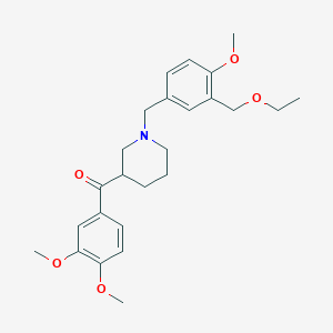 (3,4-dimethoxyphenyl){1-[3-(ethoxymethyl)-4-methoxybenzyl]-3-piperidinyl}methanone