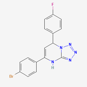 molecular formula C16H11BrFN5 B3994384 5-(4-bromophenyl)-7-(4-fluorophenyl)-4,7-dihydrotetrazolo[1,5-a]pyrimidine 