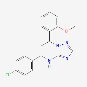 5-(4-chlorophenyl)-7-(2-methoxyphenyl)-4,7-dihydro[1,2,4]triazolo[1,5-a]pyrimidine