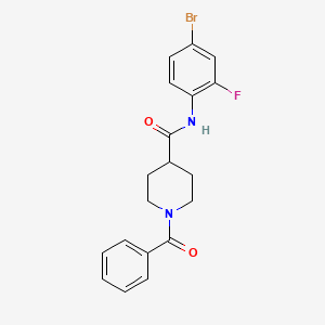 N-(4-bromo-2-fluorophenyl)-1-(phenylcarbonyl)piperidine-4-carboxamide