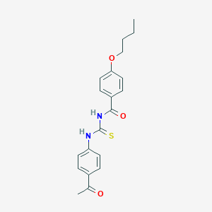 molecular formula C20H22N2O3S B399441 N-[(4-acetylphenyl)carbamothioyl]-4-butoxybenzamide 