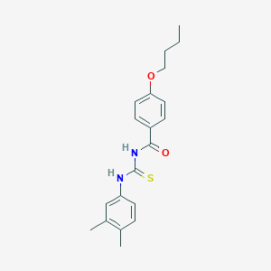 molecular formula C20H24N2O2S B399442 4-butoxy-N-[(3,4-dimethylphenyl)carbamothioyl]benzamide 
