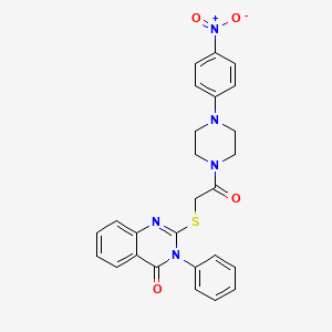 2-({2-[4-(4-nitrophenyl)-1-piperazinyl]-2-oxoethyl}thio)-3-phenyl-4(3H)-quinazolinone