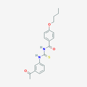 molecular formula C20H22N2O3S B399445 N-[(3-acetylphenyl)carbamothioyl]-4-butoxybenzamide 