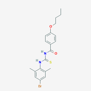 molecular formula C20H23BrN2O2S B399446 N-[(4-bromo-2,6-dimethylphenyl)carbamothioyl]-4-butoxybenzamide 